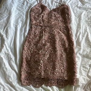 mauve, Express lace mini dress